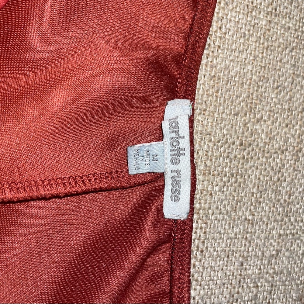 Charlotte Russe Rust Lace Bodysuit - Picture 4 of 5